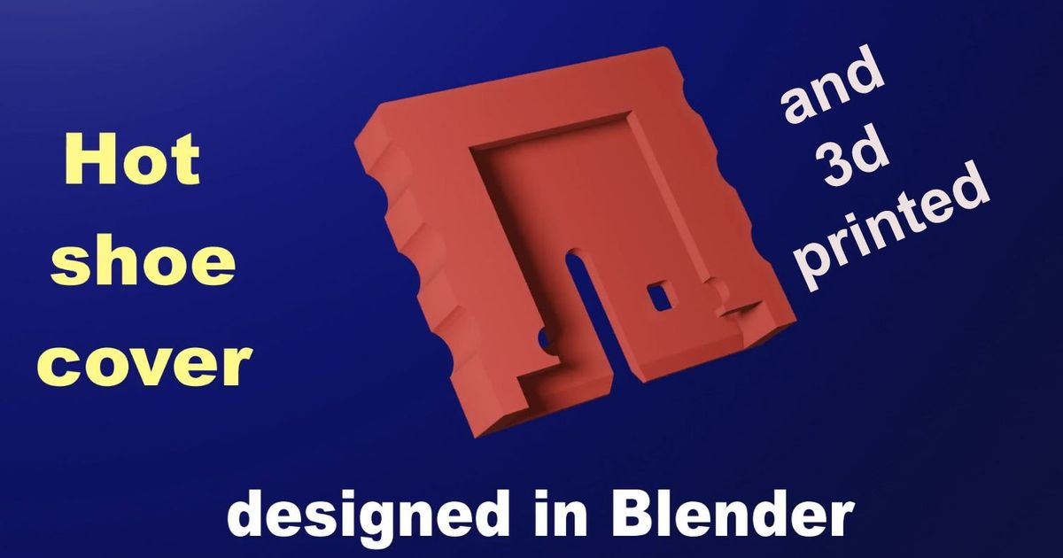 Hot shoe cover for DSLR flash light by 3dpoem Download free STL model