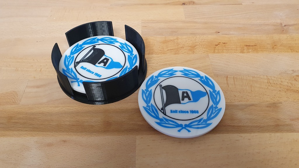 Arminia Bielefeld Untersetzer ( Mehrfarbig mit Standard Drucker!)