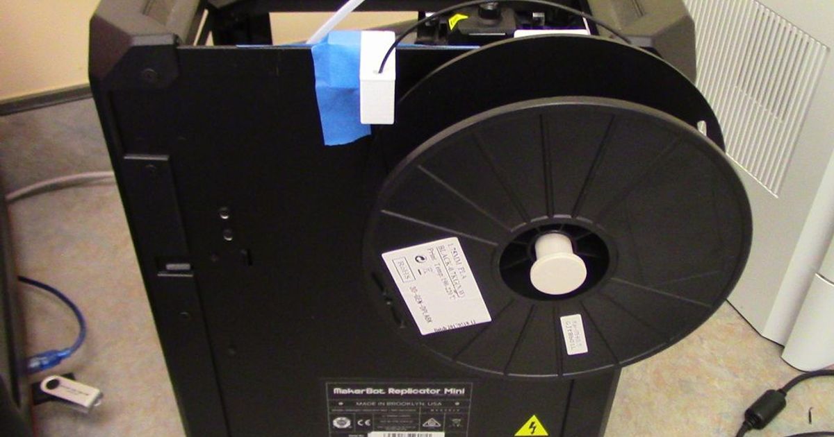 Makerbot Replicator Mini Bulk filament holder by Nate DiSalvo