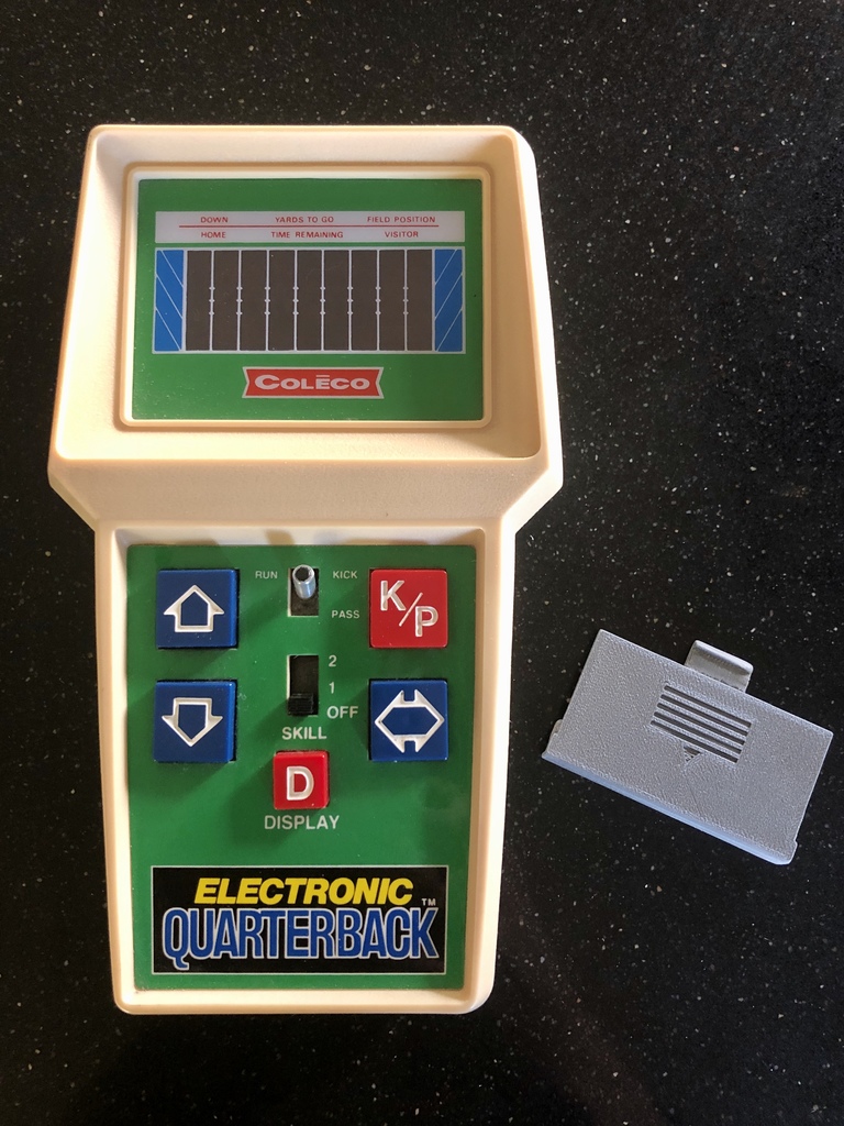 Coleco Electronic Quarterback Battery Cover by acfs Download free STL