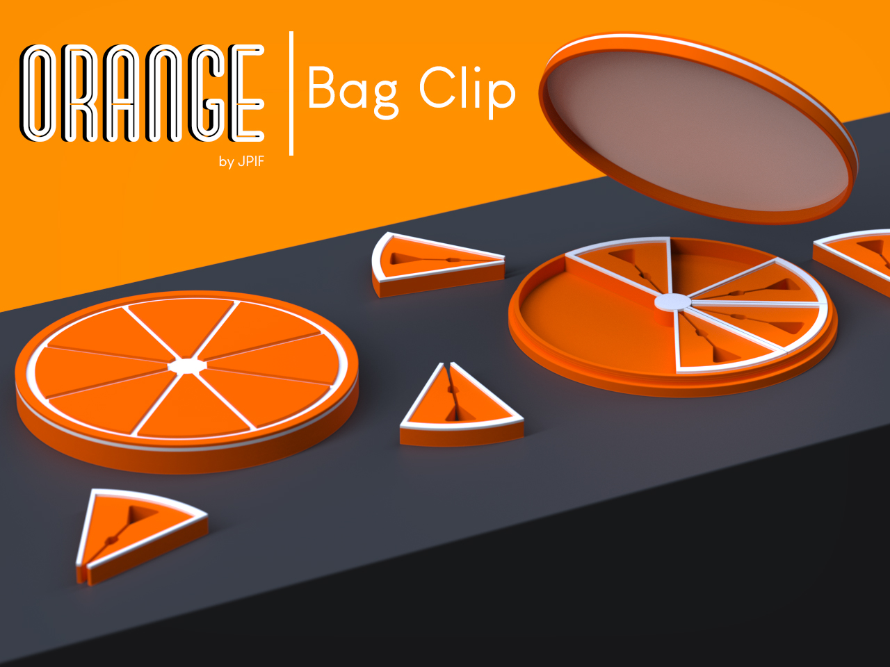 BAG CLIP - ORANGE