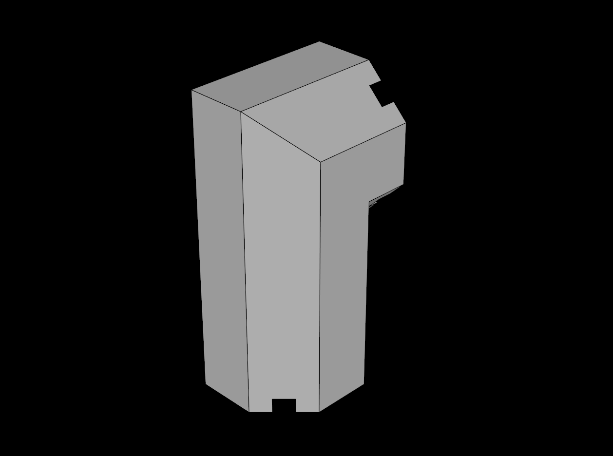 Lego Compatible (6043.dat) Brick  2 x  2 x  3.333 Octagonal Corner