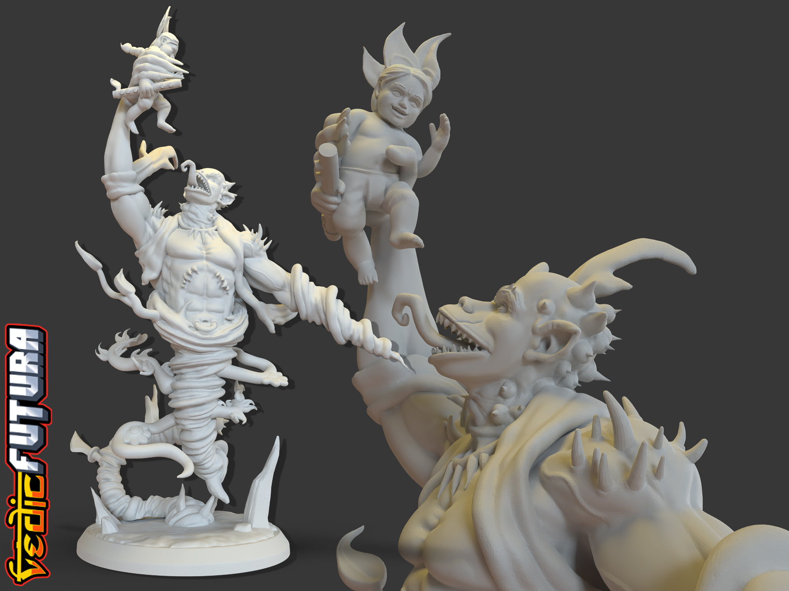 Baby Krishna & Trinavarta The Tornado Demon
