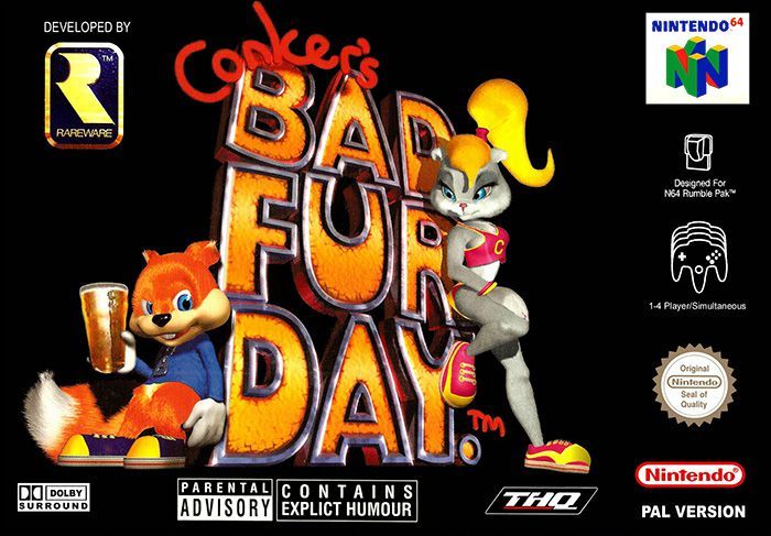 LITHOPHANE Cover Conker s Bad Fur Day Nintendo N64 By RustyVince63 lithophane-cover-conker-s-bad-fur-day-nintendo-n64-by-rustyvince63