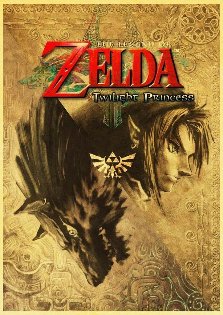 lithophane Poster Legend of Zelda Twilight Princess Nintendo Gamecube Wii