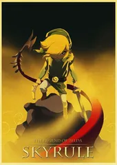 lithophane Poster Legend of Zelda Skyrule Skyrim Nintendo windwaker