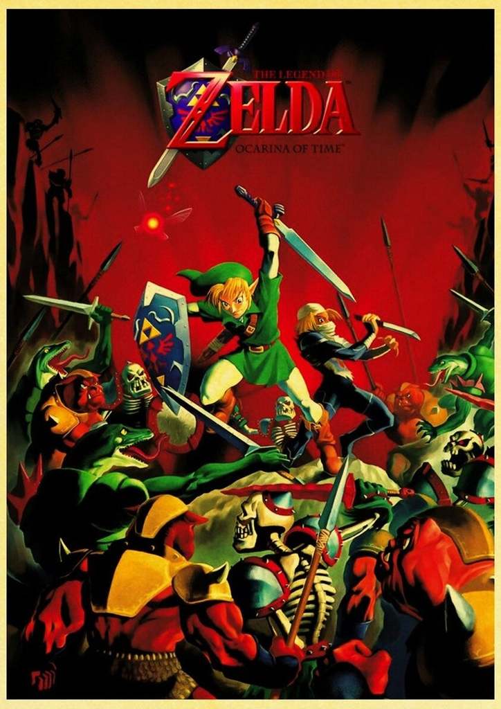 lithophane Poster Legend of Zelda Ocarina of Time N64 Nintendo