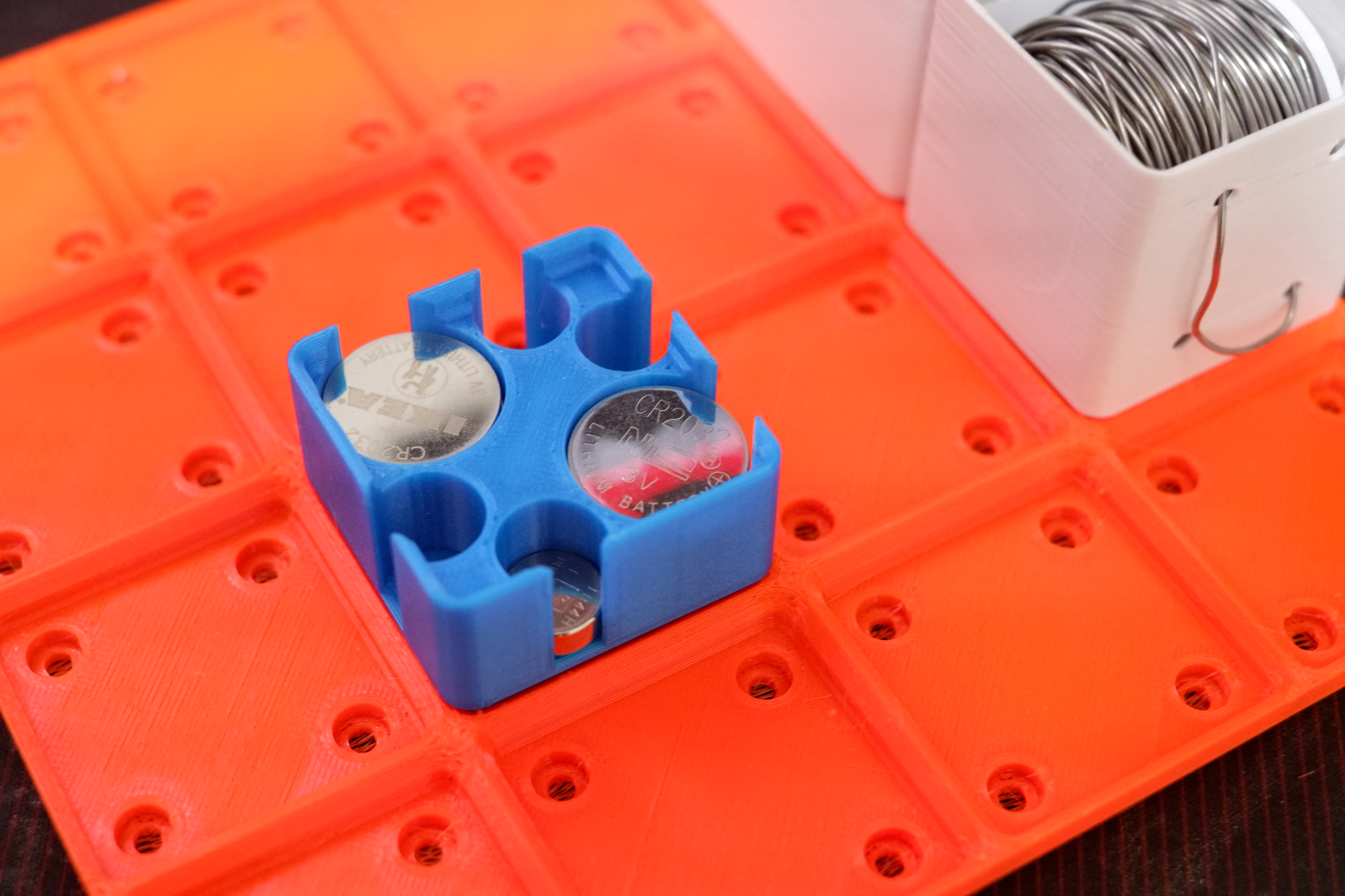 Gridfinity Small Coin Cell Holder 3D model thumbnail