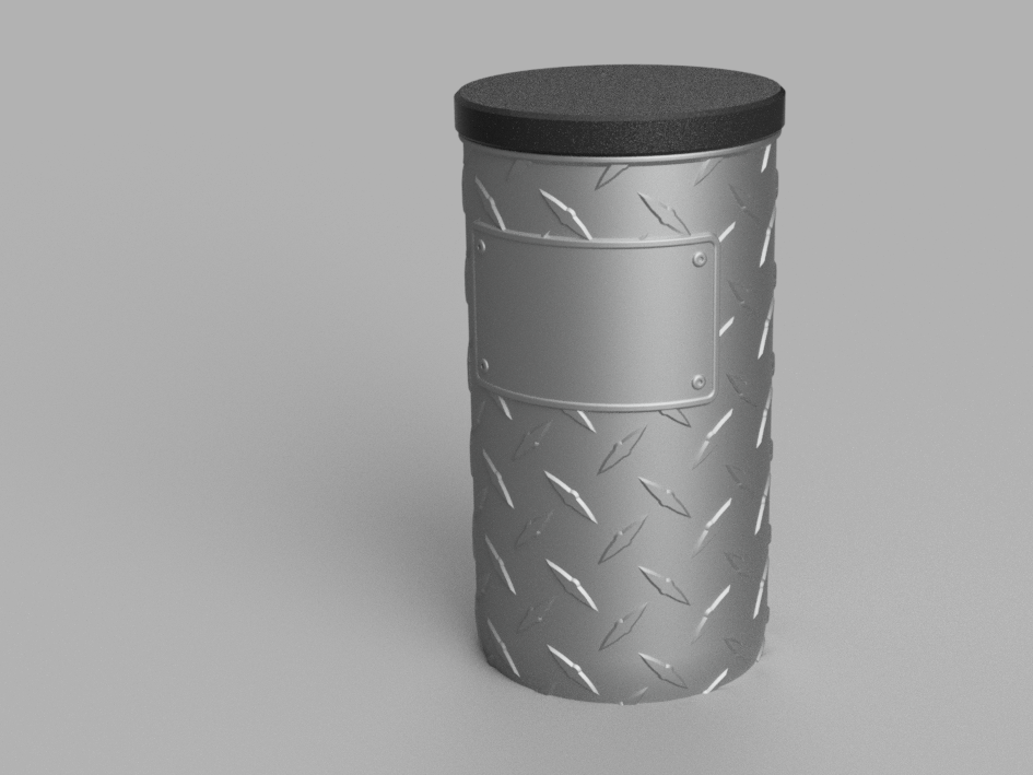 Diamond Plate Storage Pot