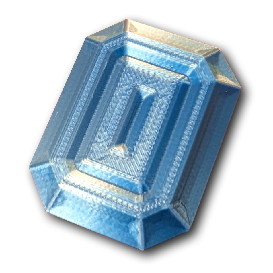 Multifaceted gemstone emerald/diamond