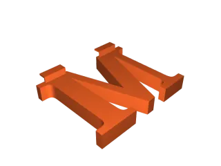 Slatwall Letters - M by Lucky013 | Download free STL model | Printables.com