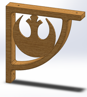 EQUERRE D'ÉTAGÈRE / shelf bracket Star Wars Alliance Rebelle