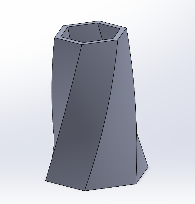 Hexagonal spiral vase
