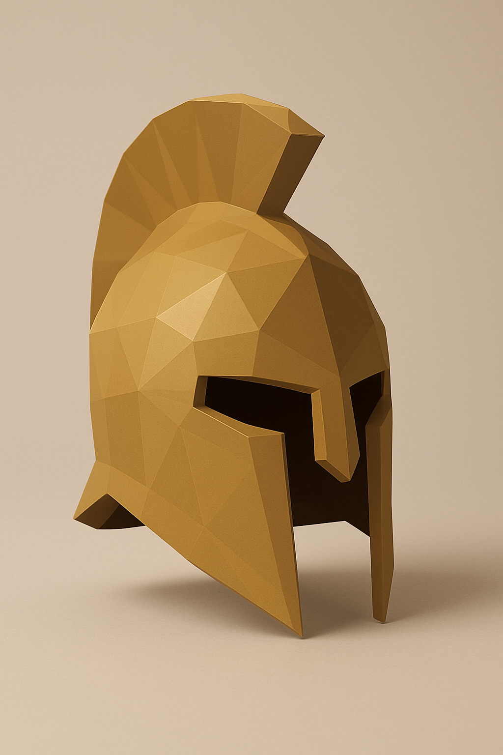 Spartan Helmet Low Poly