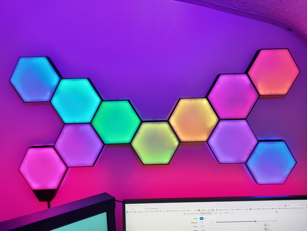 Miniatura 2 do modelo 3D Led Hexagonal Panels