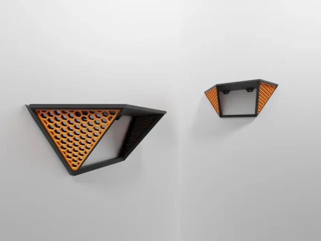 Floating Honeycomb Display Shelves