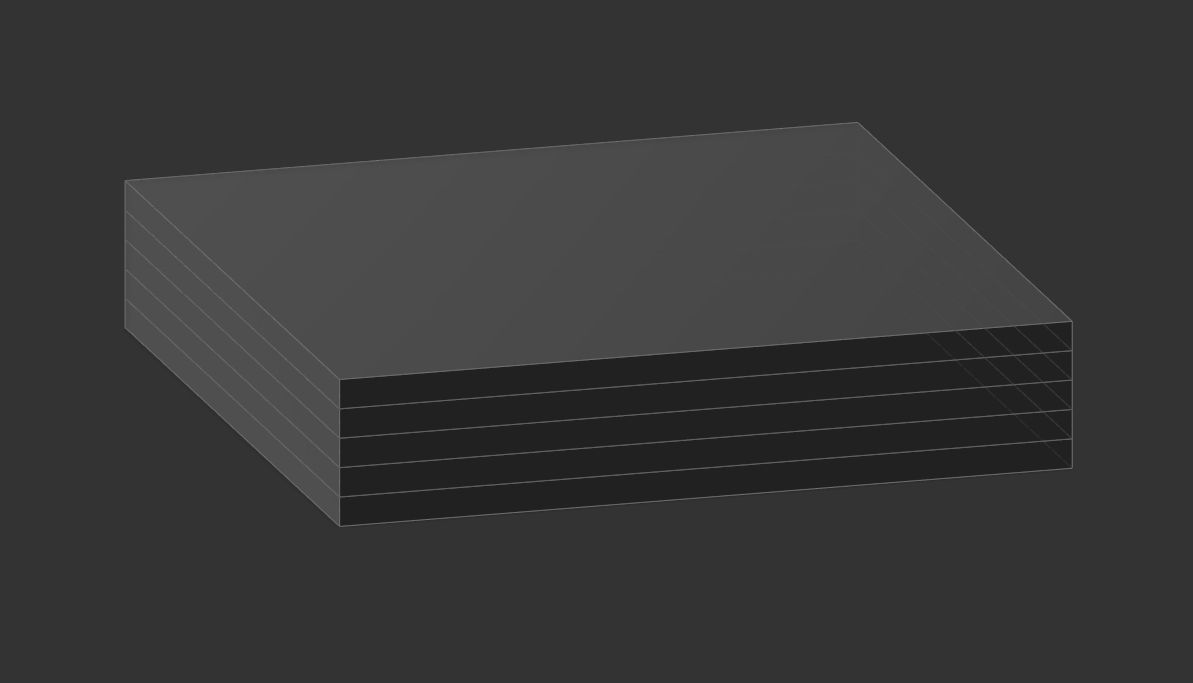 Multi color multilayer test cube