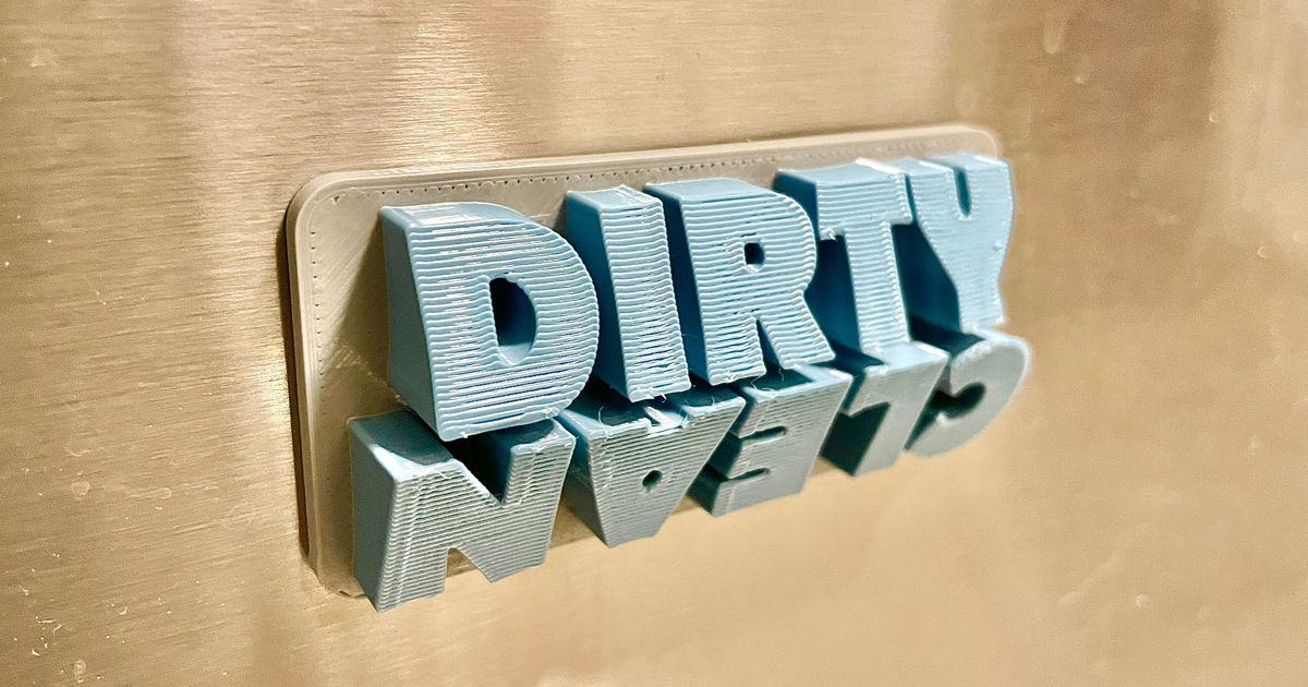 Dishwasher Clean Dirty indicator by Dennis M Download free STL model