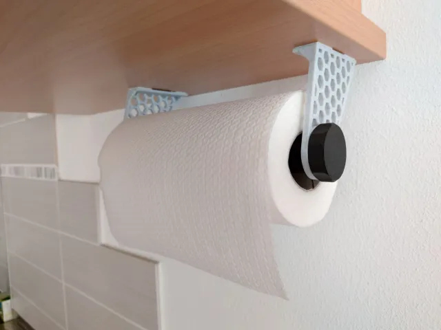 Threaded paper towel holder
