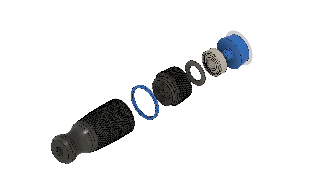 Miniatura 3 do modelo 3D Bits Screwdriver with rotating cap and storage