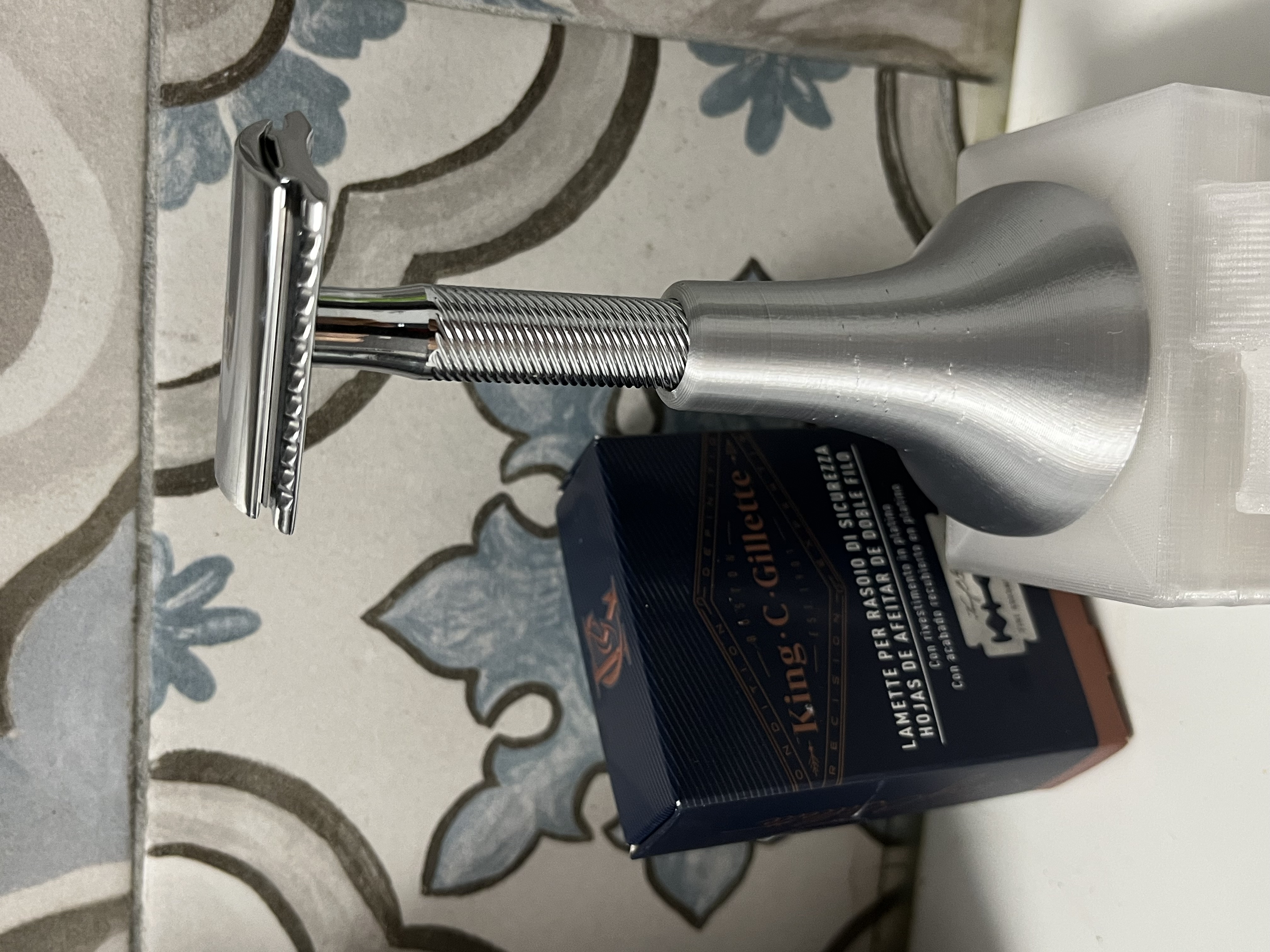 Stand for King C. Gillette safety razor