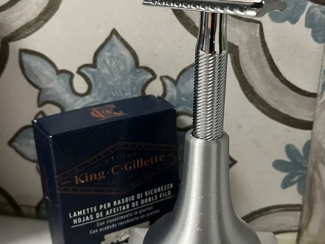 Stand for King C. Gillette safety razor