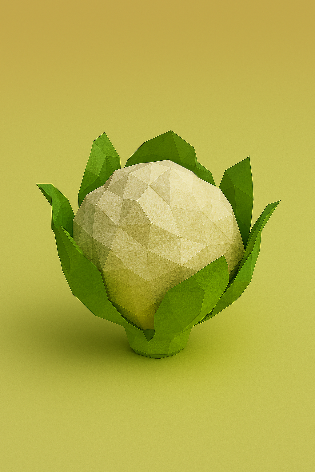 Low Poly Cauliflower 3D Model