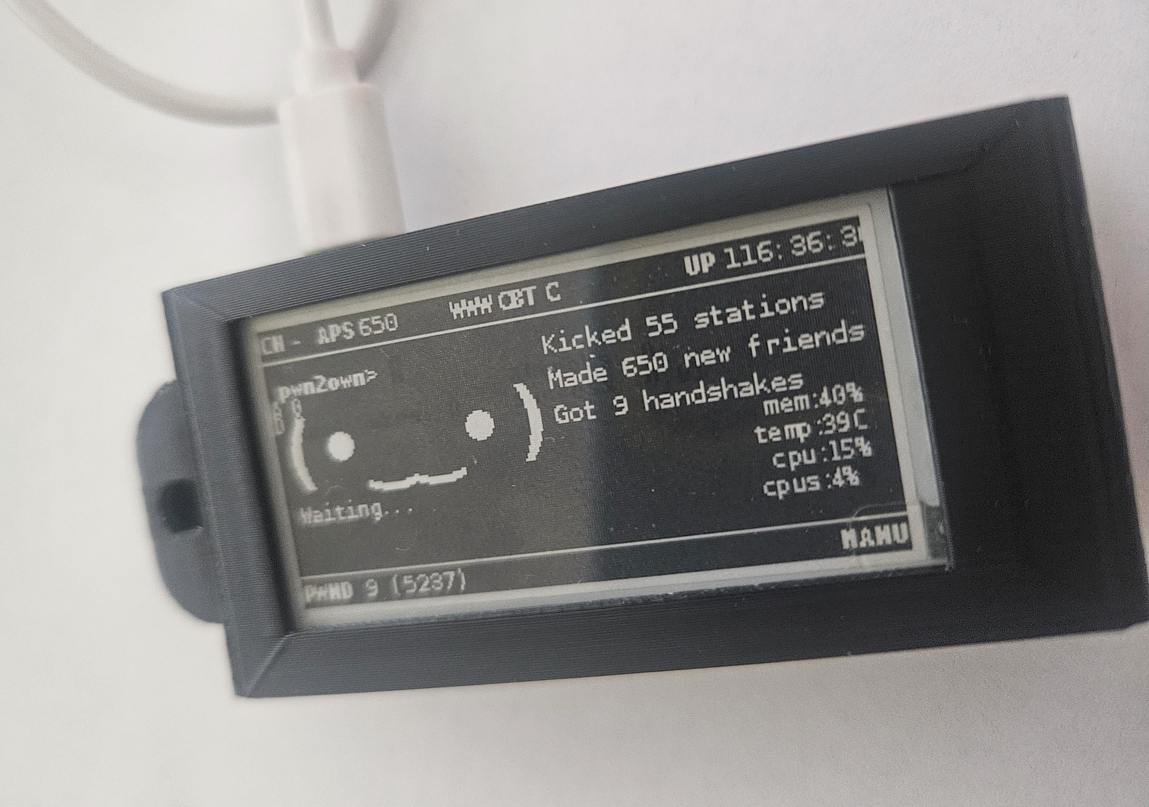 Epic Pwnagotchi Case for PiZero + WaveShare V4 eink screen