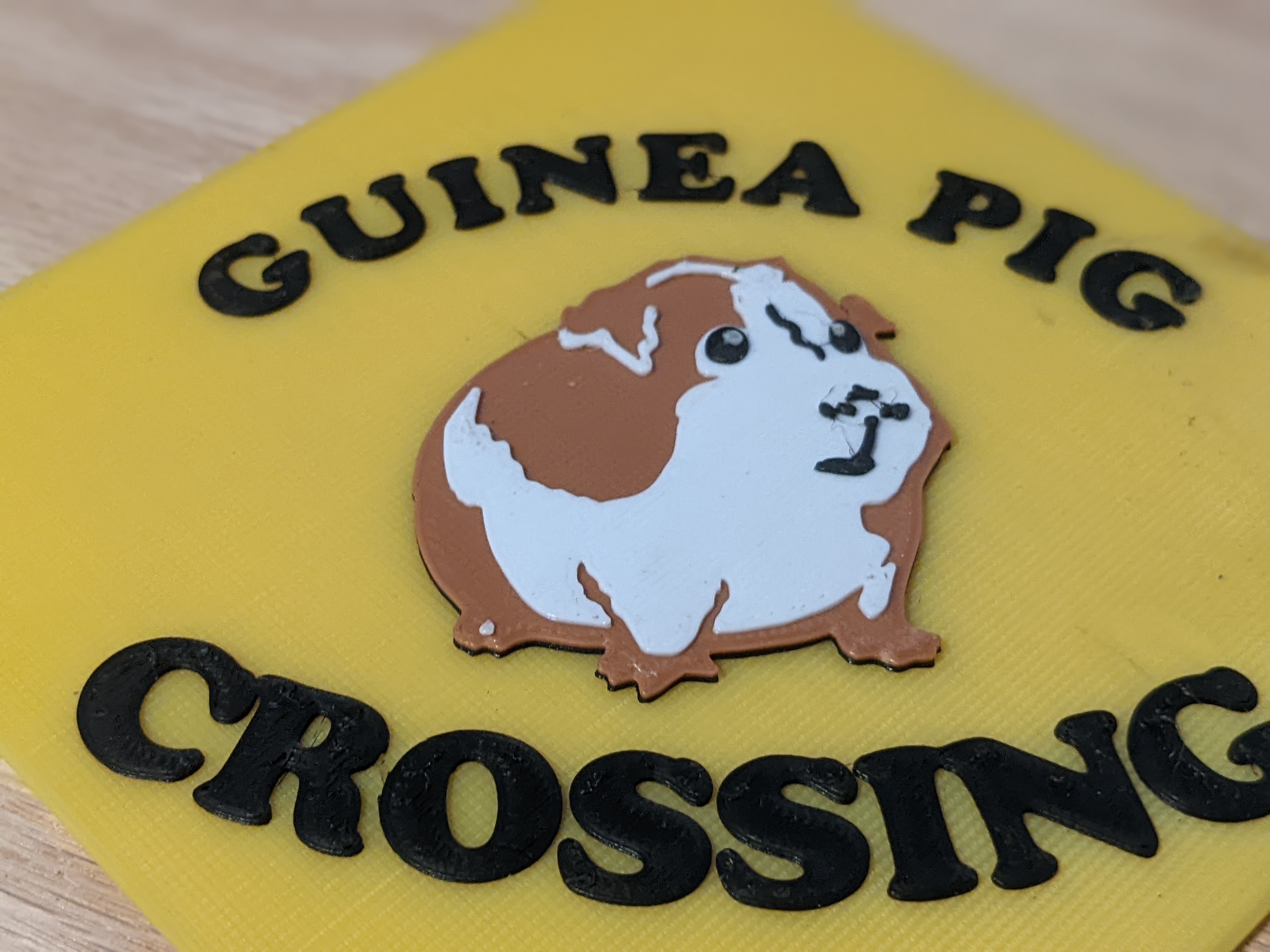Guinea Pig Crossing Sign