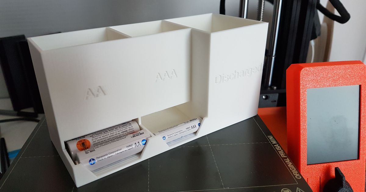 Rechargeable battery organizer by Francis Beland Download free STL