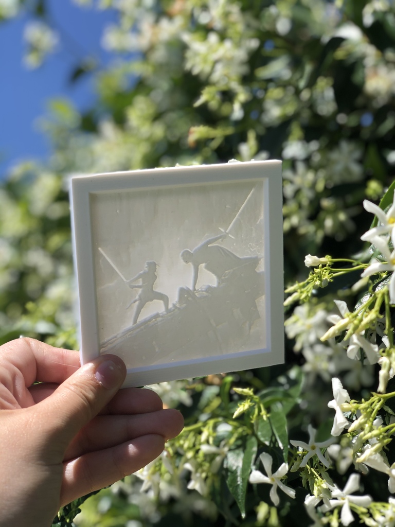 Rey and Kylo Ren Battle Lithophane