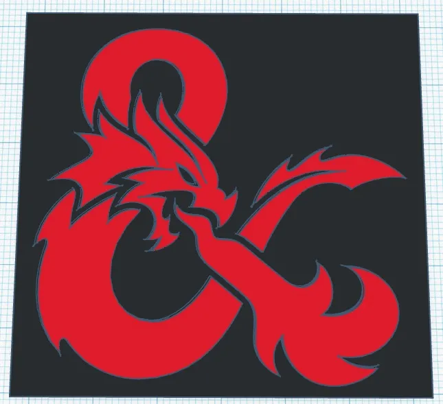 D&D Logo - Base and Inlay by Lucky013, Download free STL model