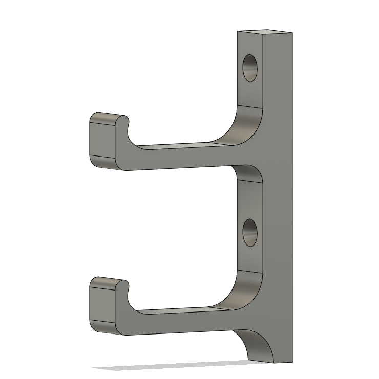 Extra Durable Wall Double Hook (Smoothed)