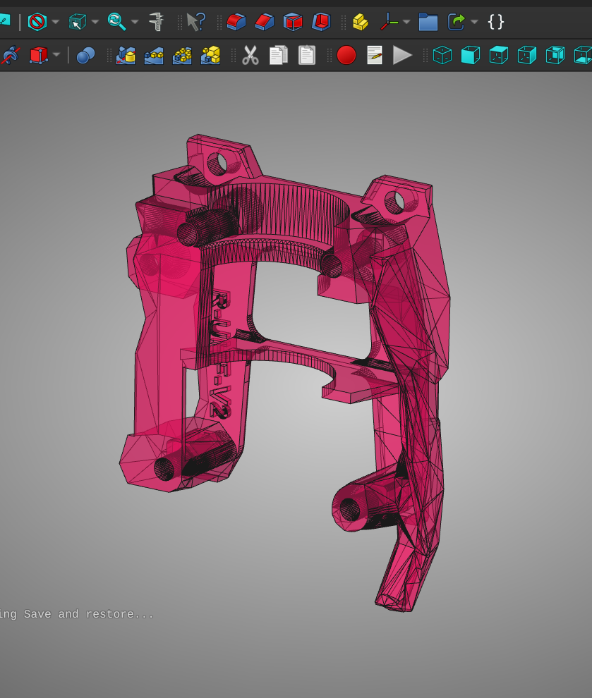 Filamatrix Stealthburner Rear for Rapido V2 UHF with Mounting Eyes instead of forks