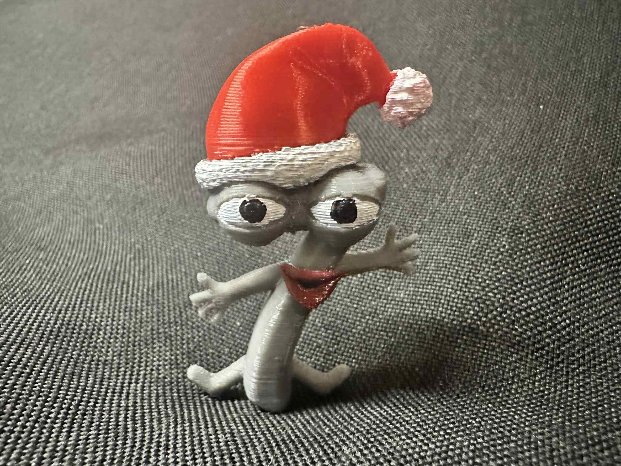7 - Christmas Number Seven in Santa's Hat- 67 Trend Figurine