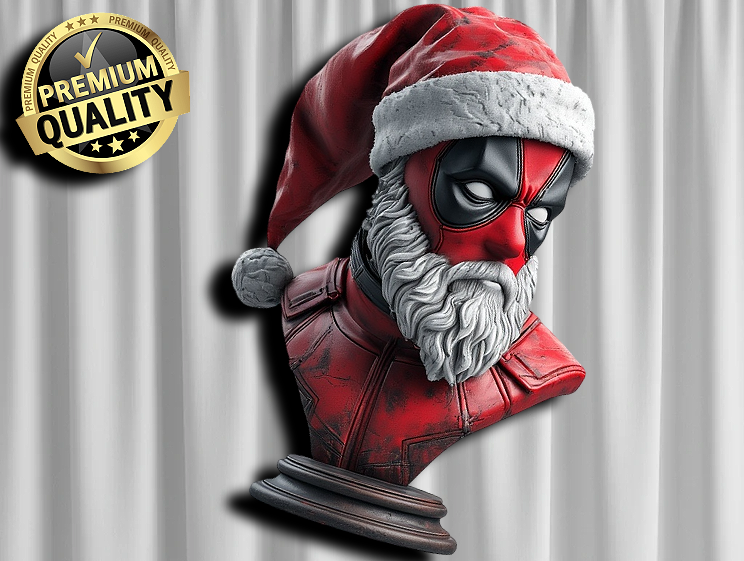 Santa Deadpool Claus Statue