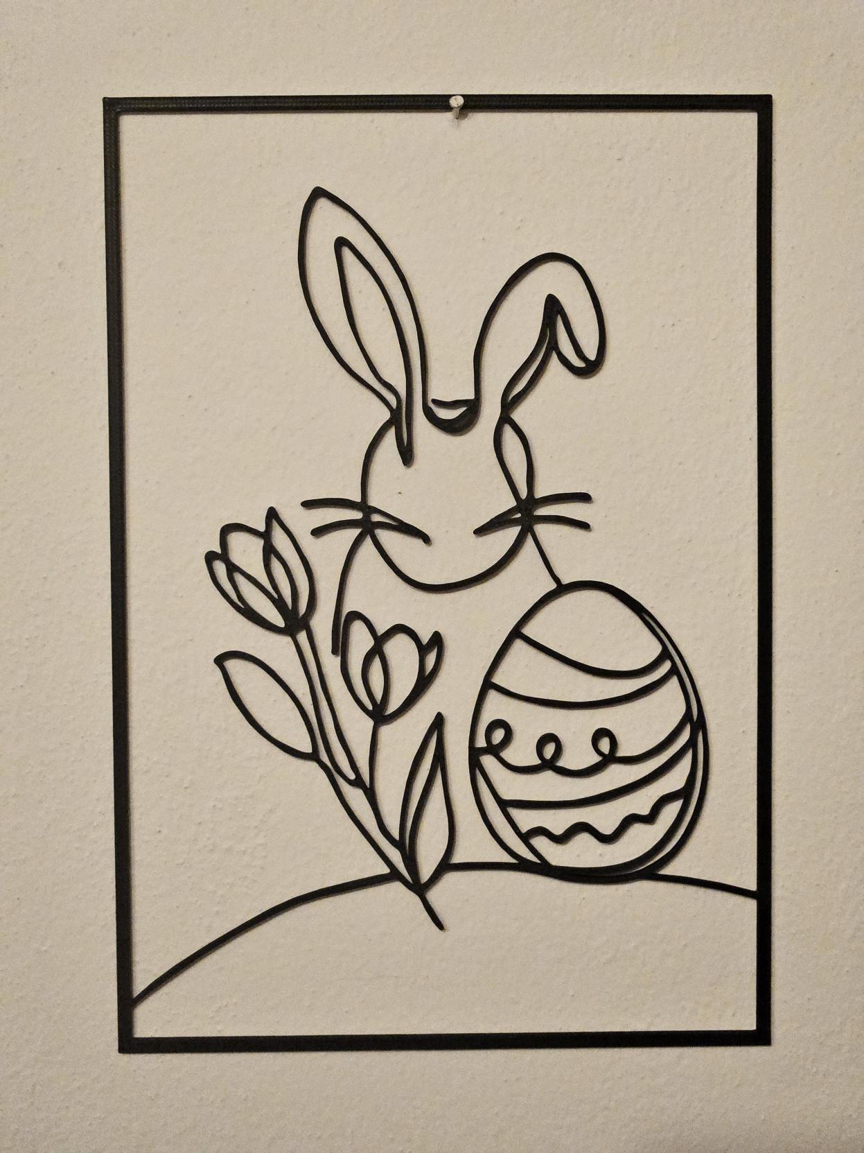 Easter - Rabbit and Egg - wall decoration