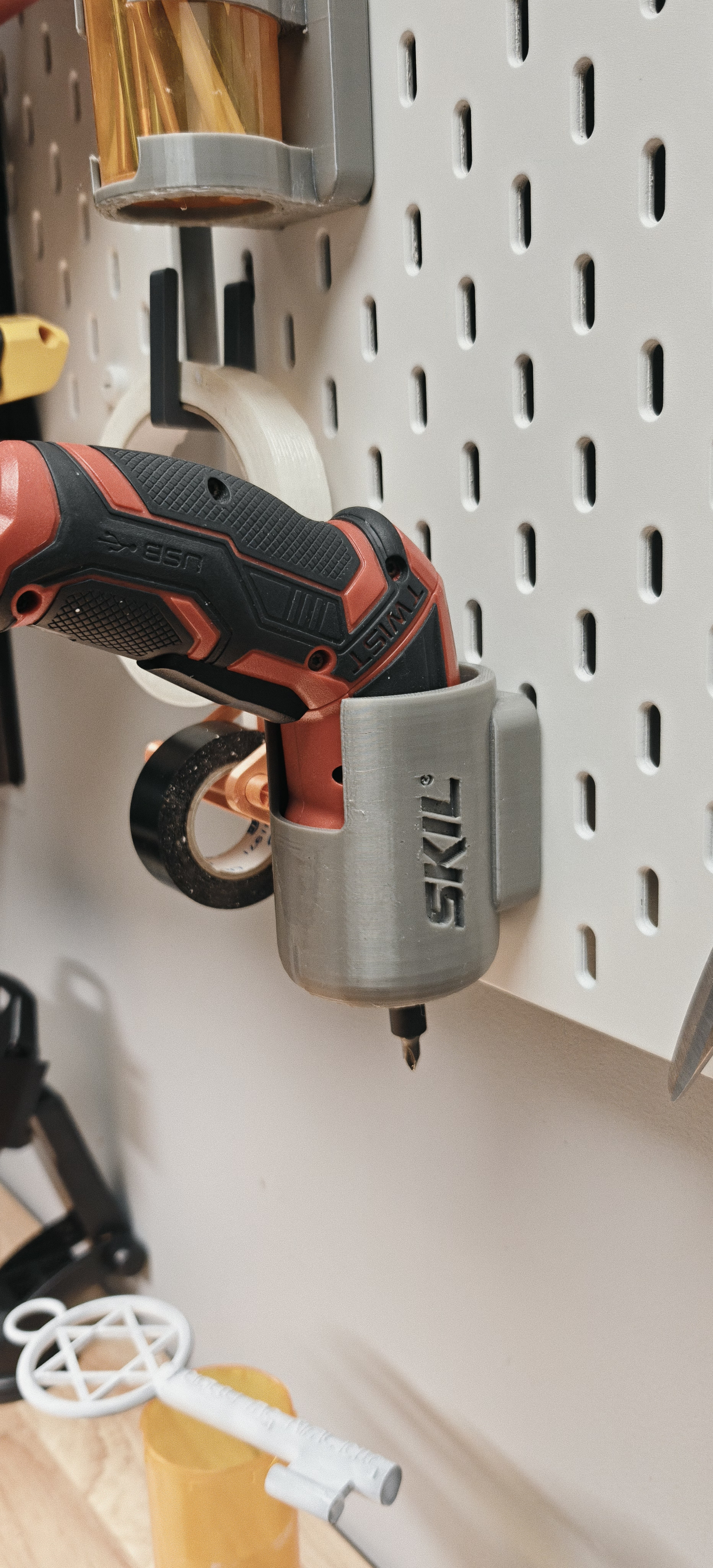 Skil Screwdriver Holder For SKADIS IKEA DIY 3D model