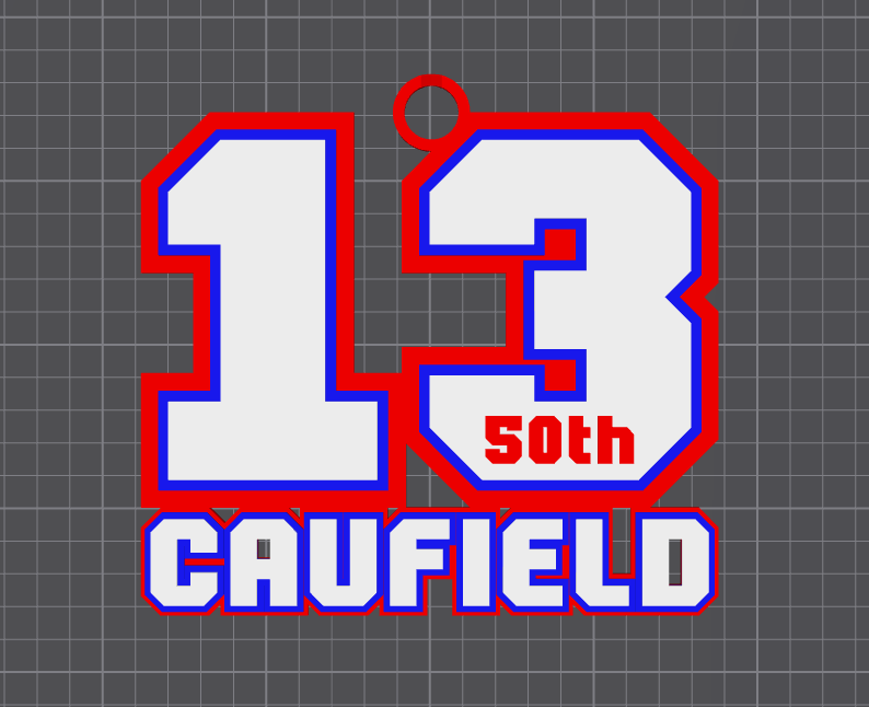 Necklace Cole Caufield 50th goal, with name.