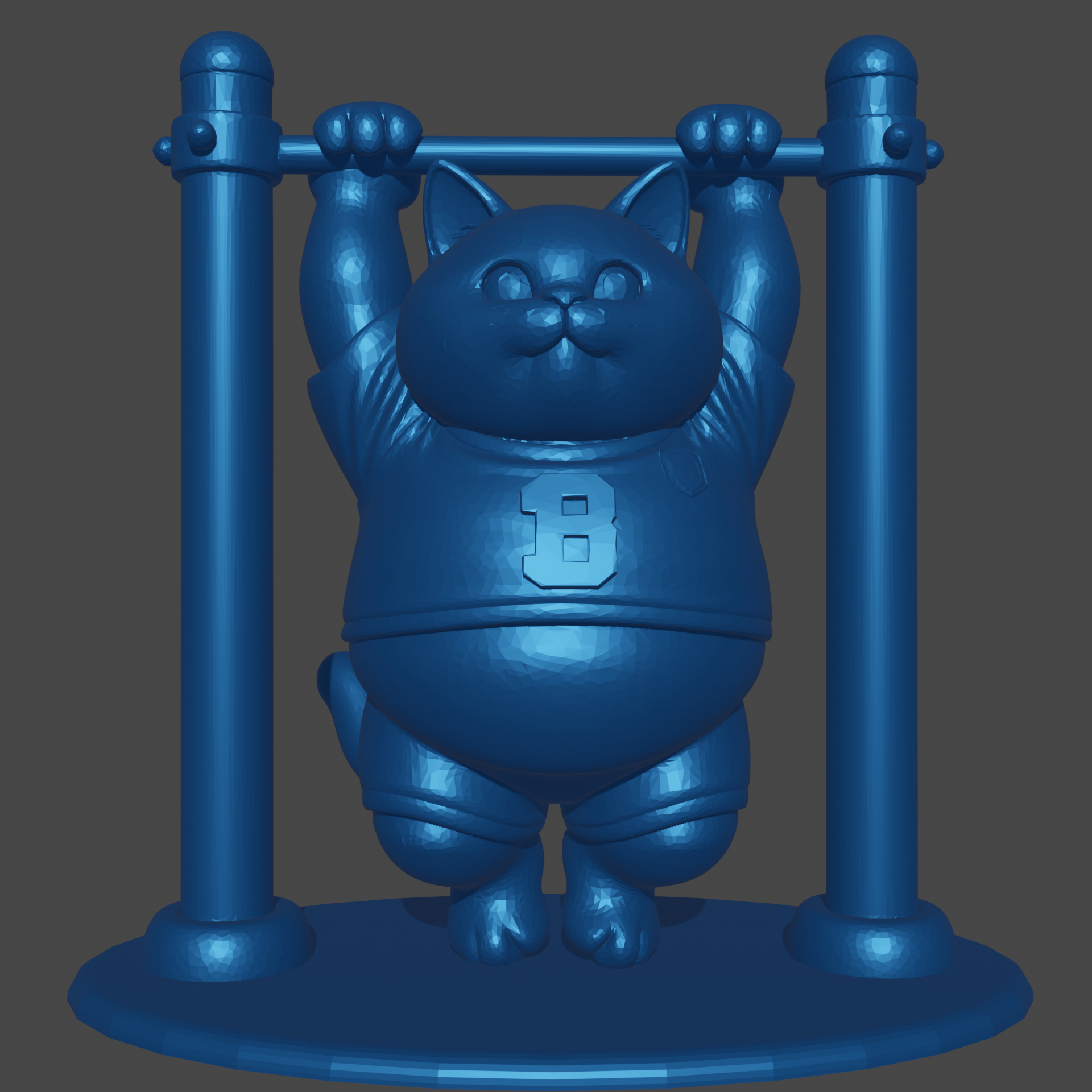 The cat is an athlete