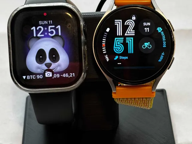 Charging watch stand for Apple Watch and Galaxy Watch