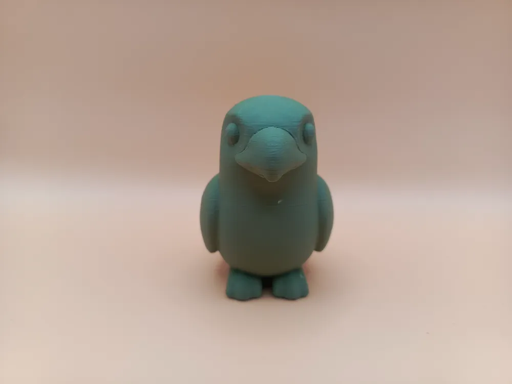 Smooth Chibi Bird Sculpture
