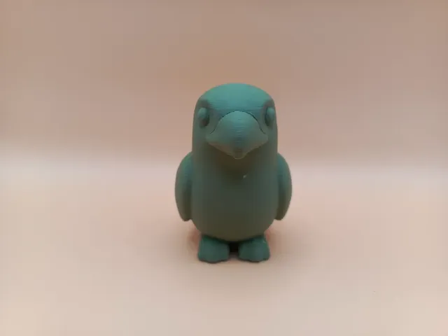 Smooth Chibi Bird Sculpture