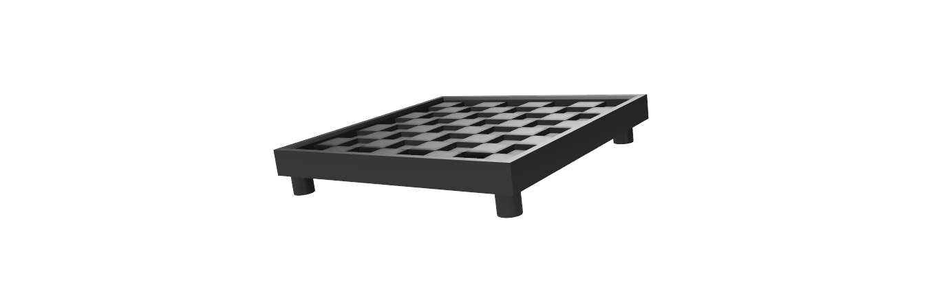 Chess board with pieces