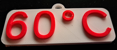 Sign - 60 degrees celcius
