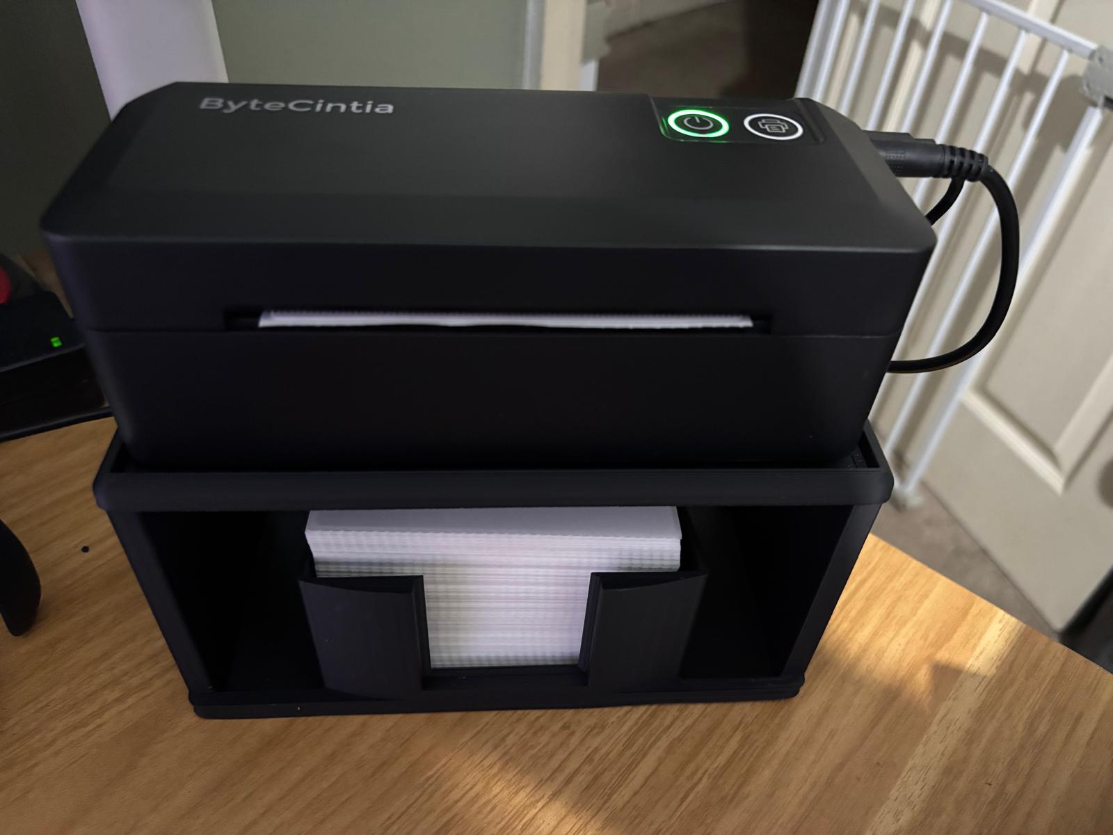 Thermal Printer Stand with FanFold Labels