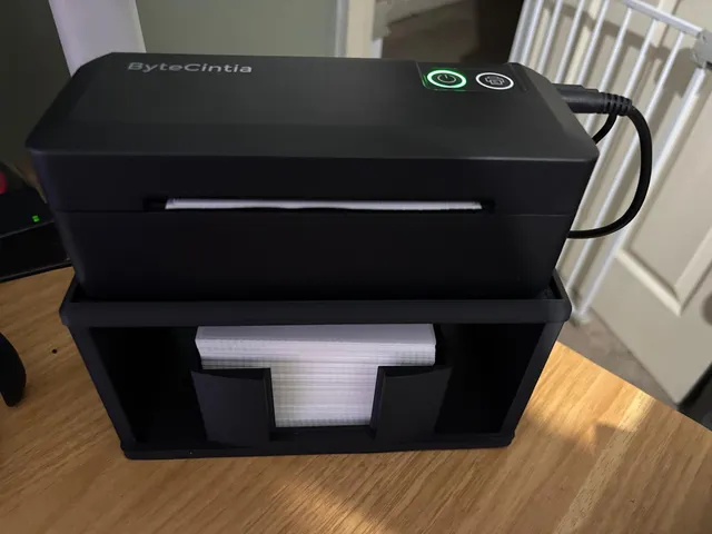 Thermal Printer Stand with FanFold Labels