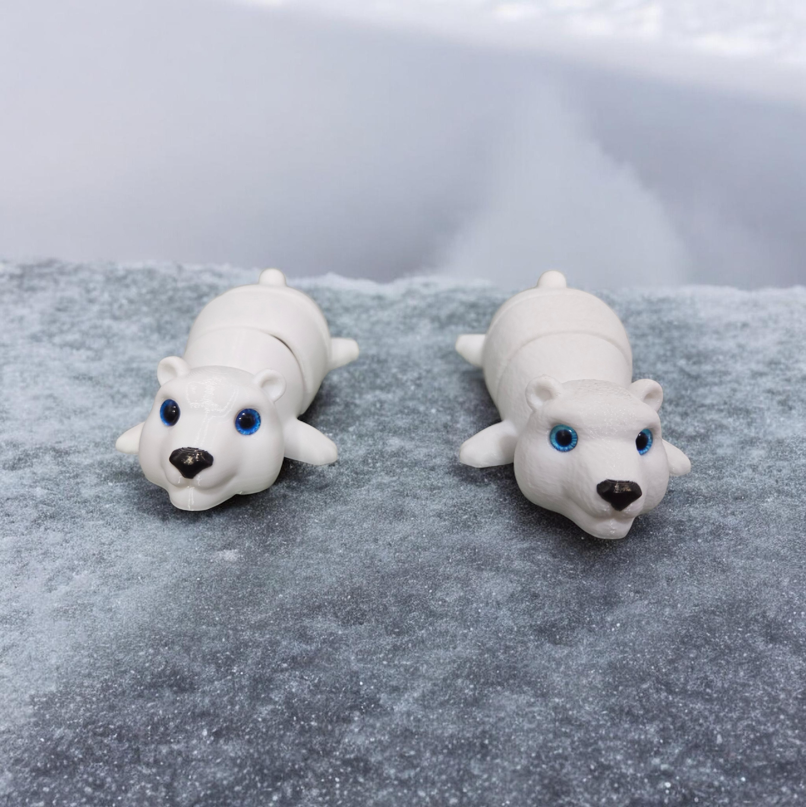 Articulated Polar Bear - 6mm + 8mm glass eye compatible