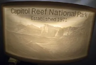 Capitol Reef National Park Nightlight Lithophane