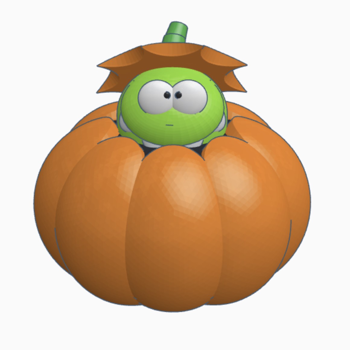 Pumpkin with worm